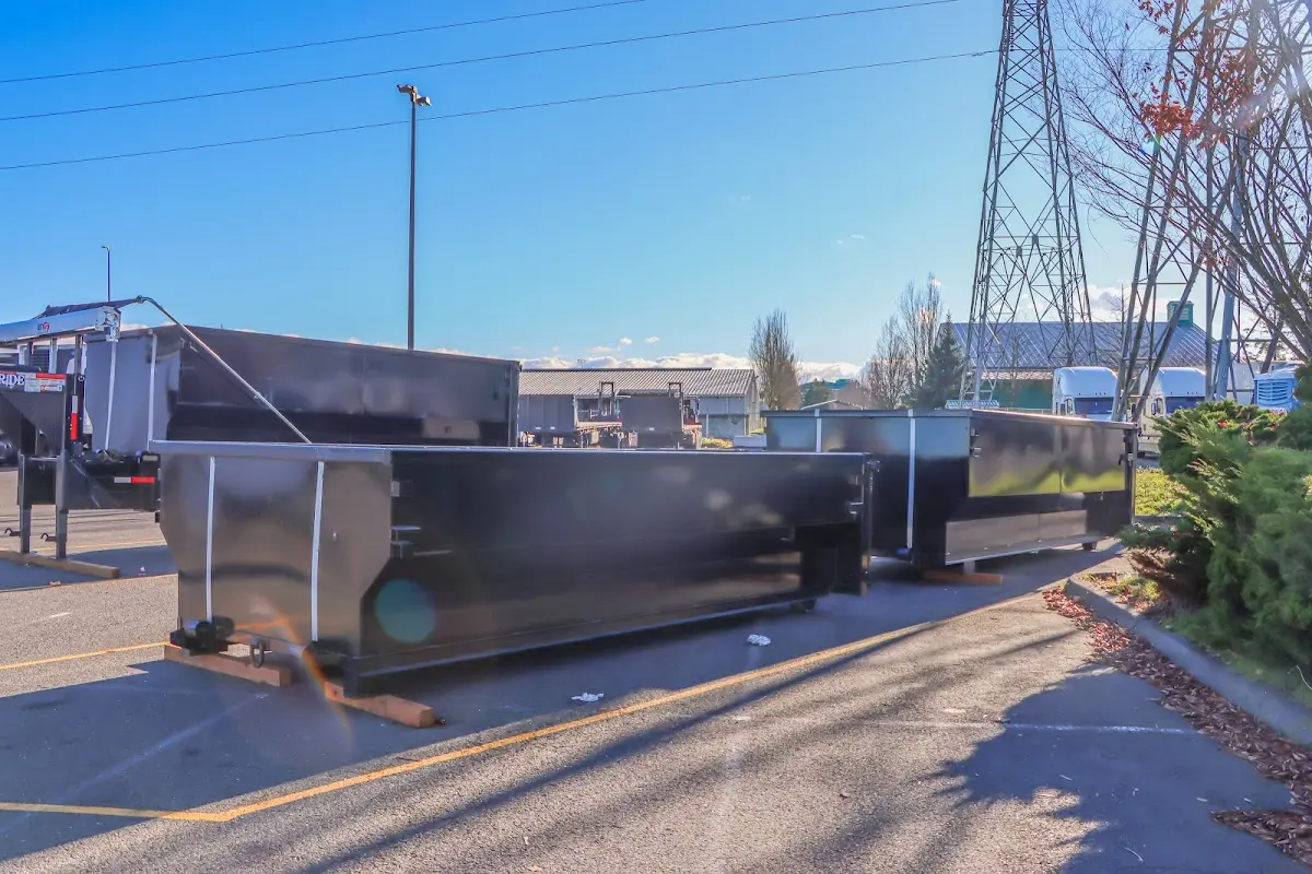 Roll-off dumpster ready for waste disposal at job site for Yard Waste Dumpster Rental in Mount Juliet